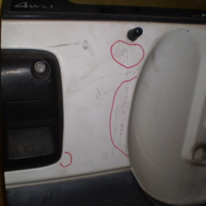 Дверь задняя TOYOTA RAV4 SXA1# '1994-1997 LHD дефект