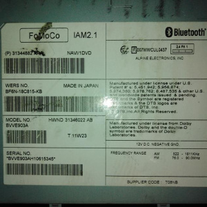 Магнитола Volvo S60 FS/FW '2011- NAVI DVD BT 31346022AB 31344882