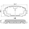 Колодки тормозные Toyota Ractis/Vitz/Corolla Fielder/Porte NCP100/NCP105/NCP120/NSP130/NCP131/NCP145/NCP91/NSP120/NZE161/NZE164/SCP100/SCP92 ОСТАТОК 8