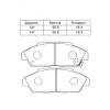 Колодки тормозные Honda Accord CB1/CB2/CB3/CB4/CB5/CD3/CD4/CD5/CE4 F18A ОСТАТОК 70% F 45022-SM2-010/PF-8223