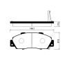 Колодки тормозные Honda RF2/RF3/RH2/GH2/RA2/RA3/CF4/CF6/TA1/UA2/UA4/RD1 K20A 60-70% F 45022-SX0-J02/45022-SM5-A00/45022-S10-A01/45022-S87-A01/45022-S1