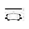 Колодки тормозные Toyota Harrier MCU30/ACU30/GSU30/MCU20/ACU20/MCU23L 1MZ-FE ОСТАТОК 50% R 04466-48030/PF-1498