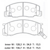 Колодки тормозные Toyota Lite Ace Noah/Town Ace Noah CR50/CXR10/CXR20/SR50/TCR10/TCR20/TCR21/CR52 7KE ОСТАТОК 40-50%(25-14) F 04465-27120/PF-1273