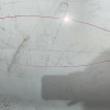 Дверь боковая Hyundai H1/Grand Starex TQ перед, лев белая, с накладкой, вмятины