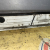 Дверь боковая Hyundai H1/Grand Starex TQ зад, лев Wagon белая, с накладкой, царапины