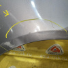 Крыло Hyundai Sonata NF/EK '2005-2010 перед, прав под повторитель, серое, вмятины, царапины