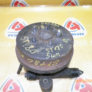 Ступица Toyota ST180/AT180 Carina ED/Corona Exiv/Celica зад, лев 2WD Без ABS.5 шпилек.Барабанные тормоза.В сборе с барабаном и колодками. 42305-20080.42410