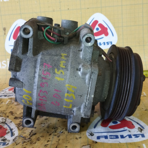 Компрессор кондиционера Honda L13A/L15A Fit GD1 между трубками расстояние 15 мм. ( HS-090R ) 38810-PWA-016