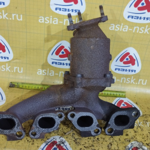 Коллектор выпускной Nissan SR18-DE Bluebird EU14-032786 с отверстием под ЕГР + катализатор 140048E500 + B08A03J101 ПРОБЕГ 31 Т.КМ