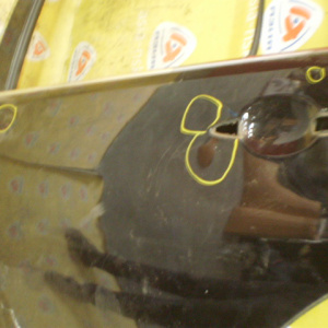 Дверь боковая Infiniti QX56 Z62 '2010-2013 зад, лев Дефект (голая) H210A-1LAMA