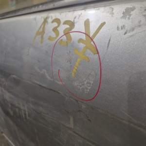 Дверь боковая NISSAN Cefiro/Maxima A33 зад, прав Дефект (цена за голое железо)