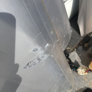 Дверь боковая TOYOTA Allion NZT240 зад, лев Дефект (цена за голое железо)