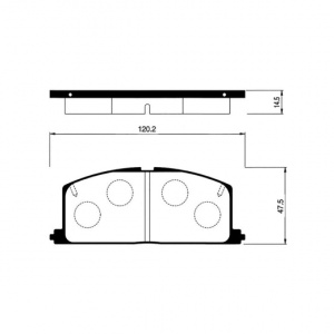 Колодки тормозные Toyota Corolla AE100/AE110/AE111/EE111/EL40/EL50/EP80/EP91/EXZ10/ET196 Остаток-70%. F 04465-12240/PF-1077C