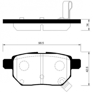 Колодки тормозные Toyota Ractis SCP100/NCP100/ZVW30/NCP91/NCP115 1NZ-FE ОСТАТОК 80-90% R 04466-02190/PF-1519