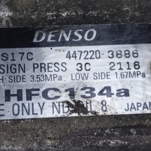 Компрессор кондиционера Toyota 1MZ Estima MCR40 диаметр шкива 120 мм. 447220-3886/-3887