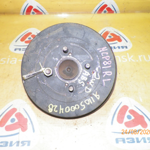 Ступица Toyota NCP81/NZE121/ZZE122 Sienta/Corolla Spacio зад, лев 2WD ABS. Барабанные тормоза.Барабан-229,6мм. В сборе.с барабаном и колодками. 42450-12070