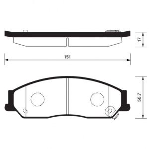 Колодки тормозные Toyota Camry ACV40/ASV40/ASV50/GSV40/GSV50/MCV36L/MCX10 ОСТАТОК 50% F 04465-06090/PN-0828