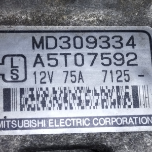 Генератор Mitsubishi 4G15 Libero CD2V old 2 конт. ( L/S ) 12V. 75A. карб. MD309334 / A5T07592