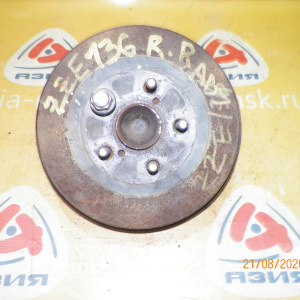 Ступица Toyota ZZE136/ZZE132 Voltz/Matrix зад, прав 2WD ABS.Барабанные тормоза.5 шпилек.В сборе с барабаном и колодками. 42450-01010.42431-01030