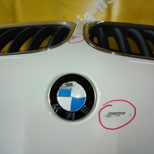 Капот BMW X5 E53 '2003-2006 рестайлинг в сборе, решётки, щумоизоляция 41617121102