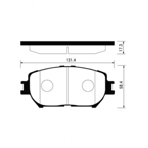 Колодки тормозные Toyota Camry ACV30/MCV30/GRS180/ZNM10/GRX120/UZS186/ZNE10/ANE10 ОСТАТОК 50-60% F 04465-30340/PF-1479