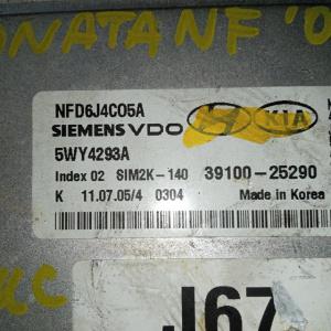 Блок управления двс Hyundai Sonata NF/EK G4KC '2005-2007 4.0 Theta 2WD 4AT Euro 3 39100-25290