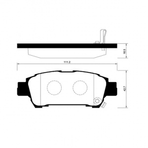 Колодки тормозные Toyota Ipsum ACM21/ACM26/ACR30/ACR40/AHR10/ANM10 1AZ-FSE ОСТАТОК 90% R 04466-28030/PF-1449