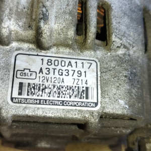 Генератор Mitsubishi 6G72/6G74 Pajero/Triton V93W/KB9T SOHC 4 конт. ( G/S/L/F ) 7 ручейков, катушечный 12A. 120A. 1800A117 / A3TG3791