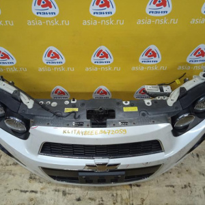 Ноускат Chevrolet Aveo T300 LDE/F16D4 '2014 1.6 AT RHD галоген, туманки, балка под радиаторы (дефект бампера) KL1TA48EEEB672059
