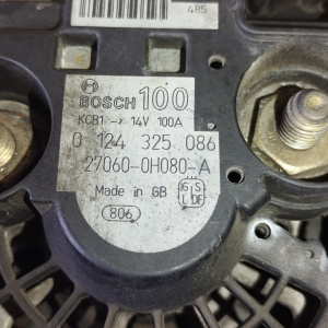 Генератор Toyota 1AZ/2AZ Camry ACV30 4 конт. BOSCH 14V. 100A ( IG/S/L/DF ) 27060-0H080-A / 0124325086