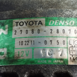Генератор Toyota 2AZ-FE Estima ACR30 4 конт железная крышка ( L/IG/M/S ) 27060-28070 / 102211-0750