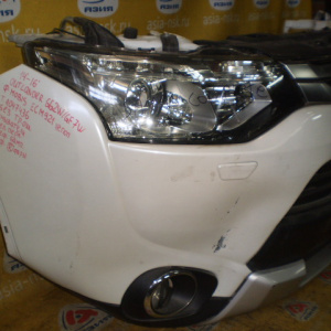 Ноускат Mitsubishi Outlander GG2W/GF7W '2014-2016 Без трубок охлаждения (Омыватели) Дефект R фары Дефект бампера ф.MOBIS ECM 921 ксенон,т.A047436