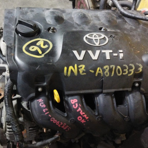 Двигатель Toyota 1NZ-FE-A870333 МЕХ ДРОСЕЛЬ ПРОБЕГ 85т.км. В СБОРЕ Funcargo NCP21-0062885 '2001-
