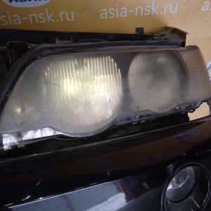 Ноускат BMW X5 E53 M54B30 '2003 668/9 АКПП, Правый руль, галоген бел. пов., парктроники (дефект левой фары) 51117027022