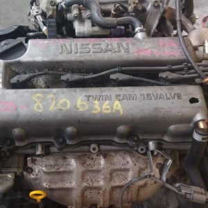 Двигатель Nissan SR20-DE-820636A 2WD БЕЗ НАВЕСНОГО пробег 106т.км Bluebird/Primera HU14-0020493