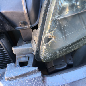 Ноускат Toyota Vitz SCP10 '1999-2001 a/t дефект левой фары ф.52-001