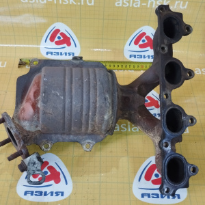 Коллектор выпускной HONDA D13B/D15B Civic/Partner EK3/EY7 ДЕФЕКТ ТРЕЩИНА под 2 кислородных датчика с катализатором 18160-PHV-J01