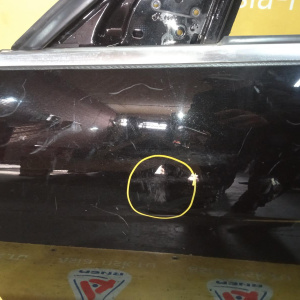 Дверь боковая Mercedes C-Class W204 перед, лев в сборе, чёрный 197U (вмятина) A2047205900 '2008