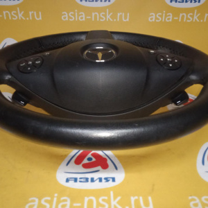 Руль Mercedes C-Class W204/W212 '2008 3 спицы кожа с кнопками, крышка без Airbag A2048604302 A2044602703