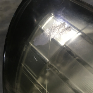Фара HONDA P4944 прав Fit GD1 '2003 черн.(дефект стекла)