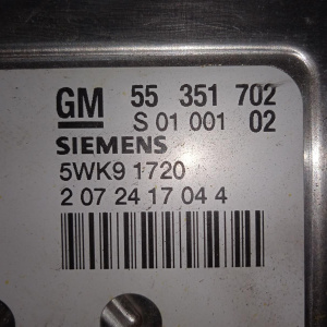 Блок управления двс Opel Astra G T98/F69 2H9/Z18XE '2002 Siemens 5WK91720 55351702