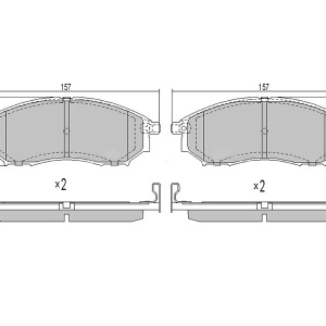 Колодки тормозные Nissan/Infiniti FX35 S51/S50 VQ35DE ОСТАТОК 90% F 41060-0V790/41080-CL70J/PF-2444