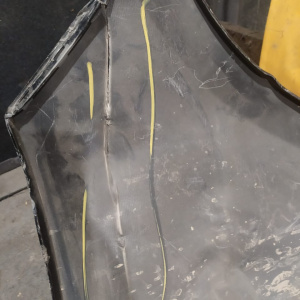 Бампер TOYOTA Vitz KSP90 '2005-2007 зад ДЕФЕКТ РВАНЫЙ 52159-52490