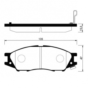 Колодки тормозные Nissan Sunny VFY11/QG10/AZ10/VW11/AK11/B15 QG15DE ОСТАТОК 90% F AY040-NS108/41080-4M425/PF-2435