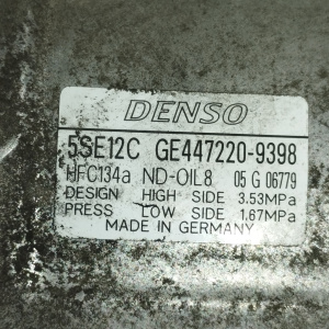 Компрессор кондиционера Toyota 1AZ-FSE/2AZ-FSE Avensis/Allion AZT240/AZT251 диаметр шкива 135 мм. ДЕФЕК КОРПУСА GE447220-9398/-9399/8831005090