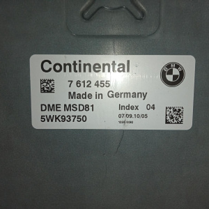 Блок управления двс BMW 3-Series E90/E92 N53 '2010 DME MSD81 5WK93750 12147612455