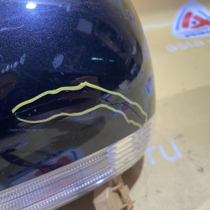 Зеркало Volkswagen Touareg 7LA лев LC9Z до рест 8k (треснут корпус) '2006