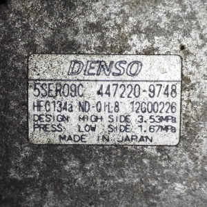 Компрессор кондиционера Toyota 1NZ-FE Corolla/Sienta NZE141/NCP81 Пластиковый шкив диаметр 125 мм. 447220-9748