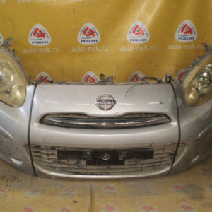 Ноускат Nissan March K13 '2010-2013 Без трубок охлаждения Дефект бампера Дефект L фары ф.H009