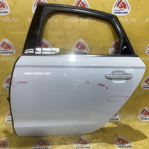 Дверь боковая Audi A6 C7/4G2 '2014 зад, лев LS9R, в сборе, вмятинки, царапина